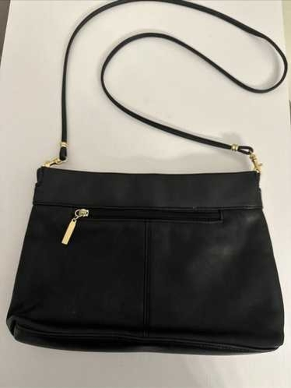 Preston & York Black Crossbody Bag with Gold Accents